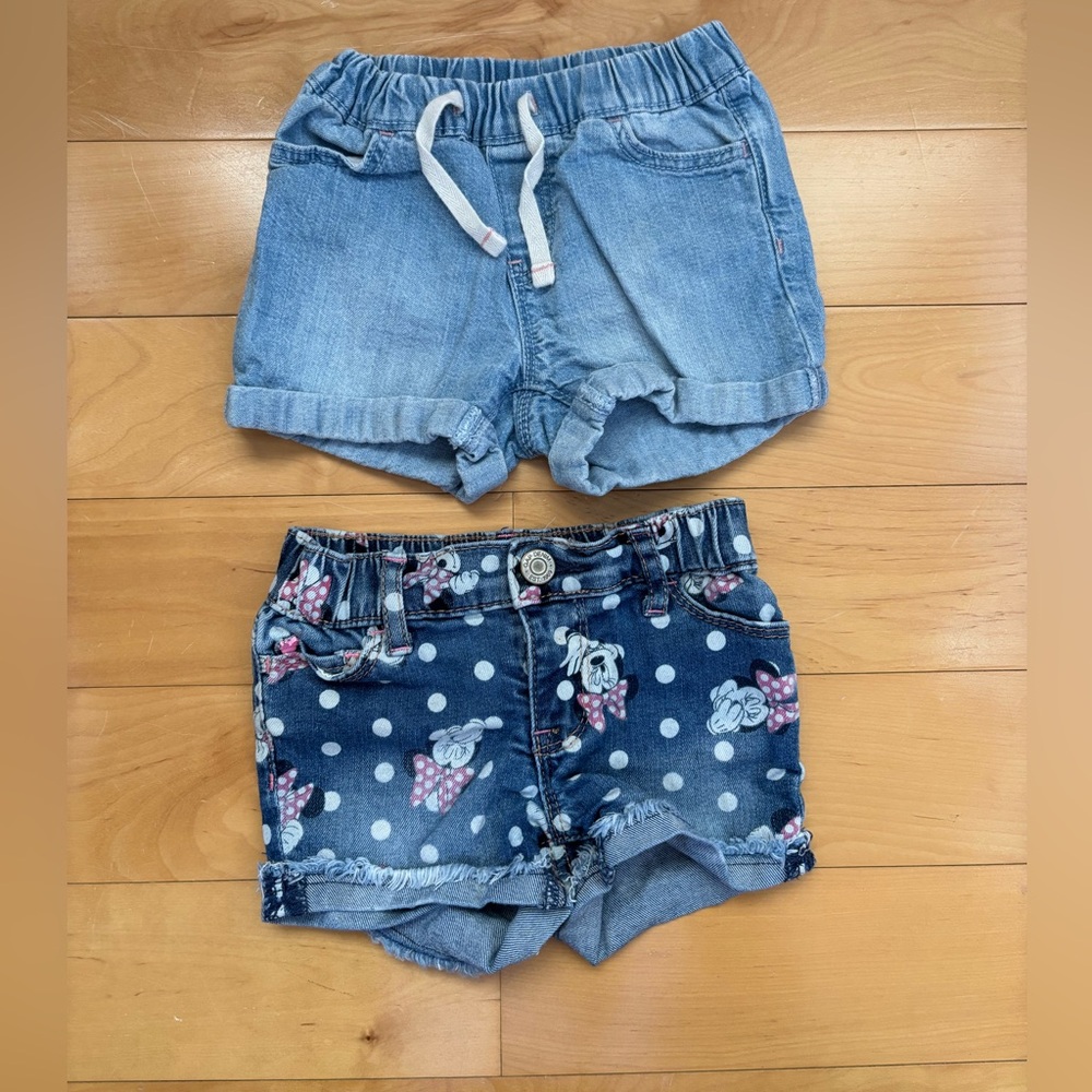 GAP Blue Denim Minnie Mouse Shorts 12-18months